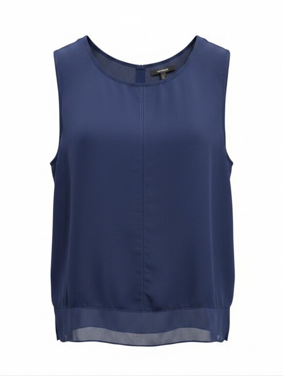 Banana Republic Tops - Banana Republic Navy Sleeveless Crewneck Camisole Feminine Sheer
